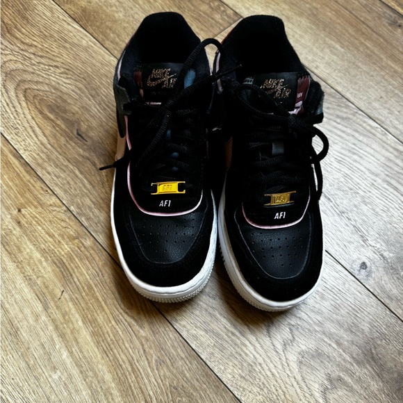 Nike AirForce1 black & pink size 7 - Picture 6 of 7